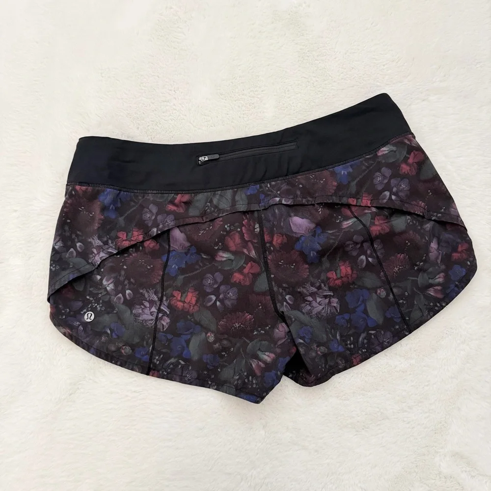 Lululemon Floral Speed Up Shorts 4”